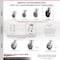 Service Caster 8 Inch Kingpinless Rubber on Steel Wheel Swivel Top Plate Caster SCC-KP30S820-RSR - alternate 2